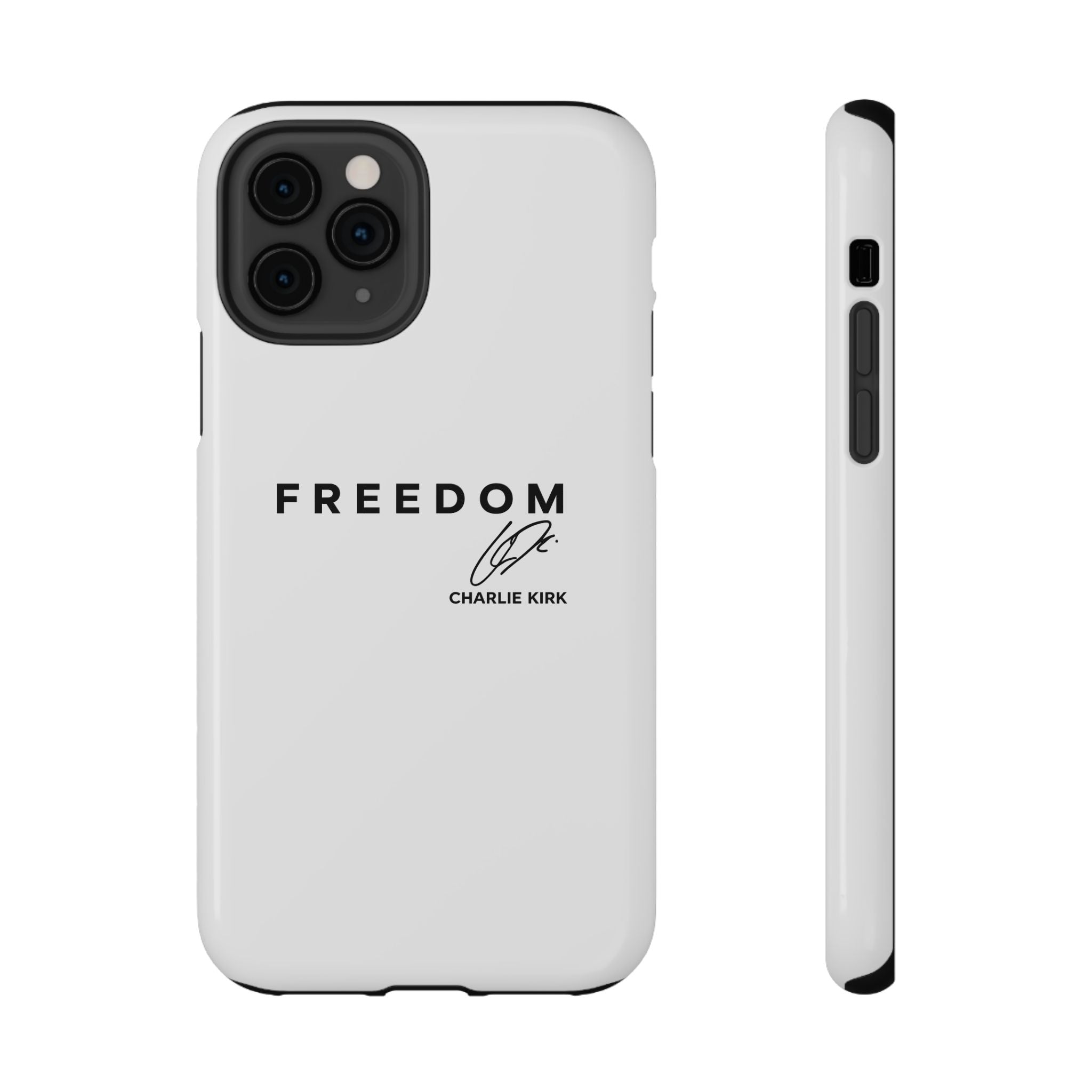 FREEDOM Phone Case - Charlie Kirk Signature Impact-Resistant