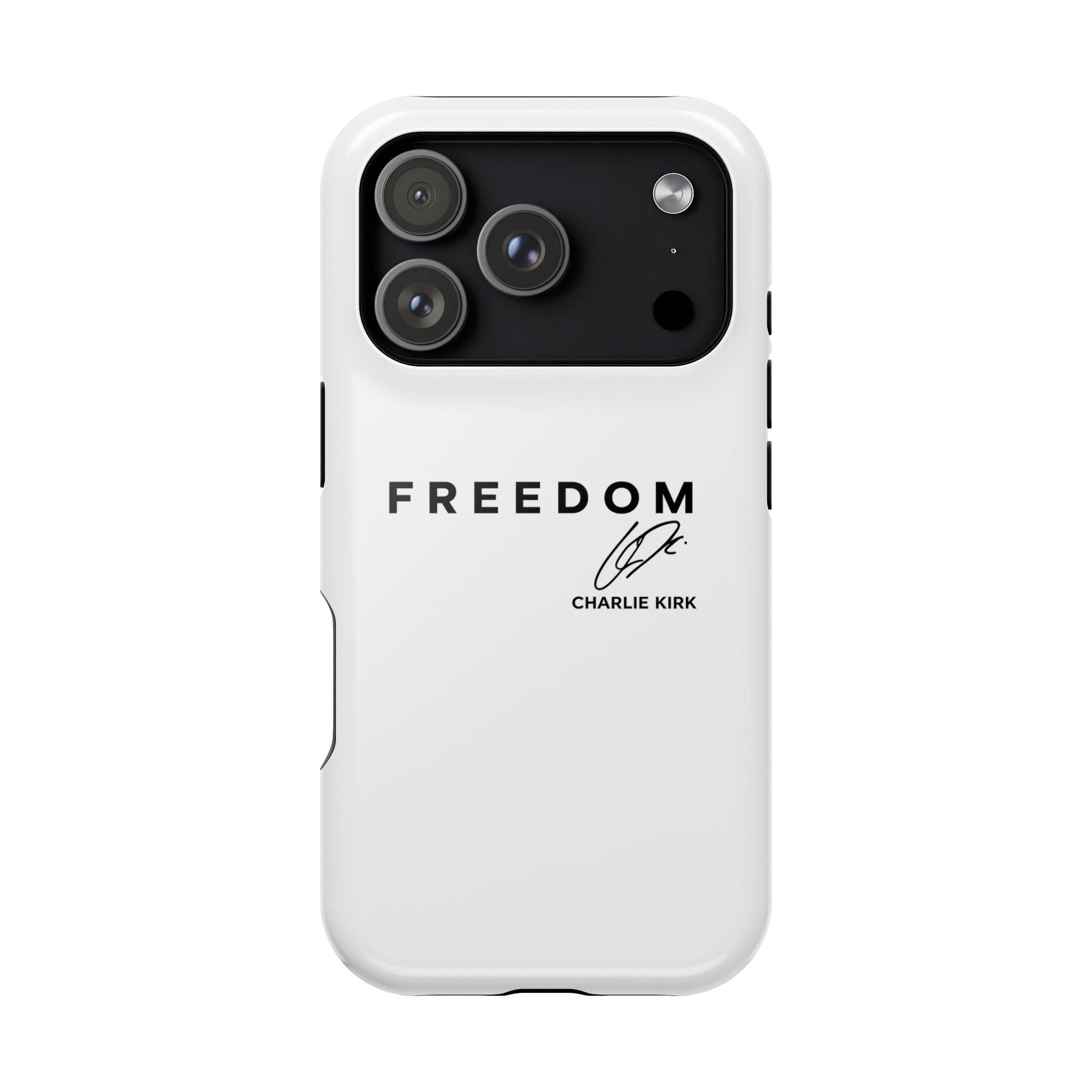 FREEDOM Phone Case - Charlie Kirk Signature Impact-Resistant