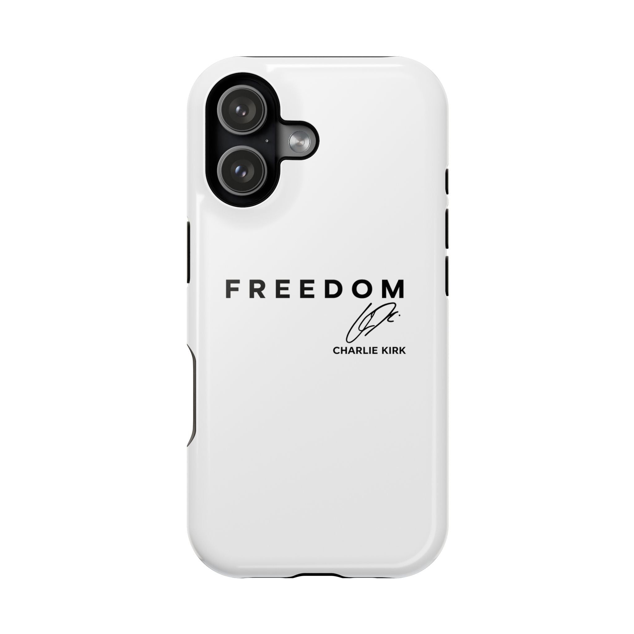 FREEDOM Phone Case - Charlie Kirk Signature Impact-Resistant