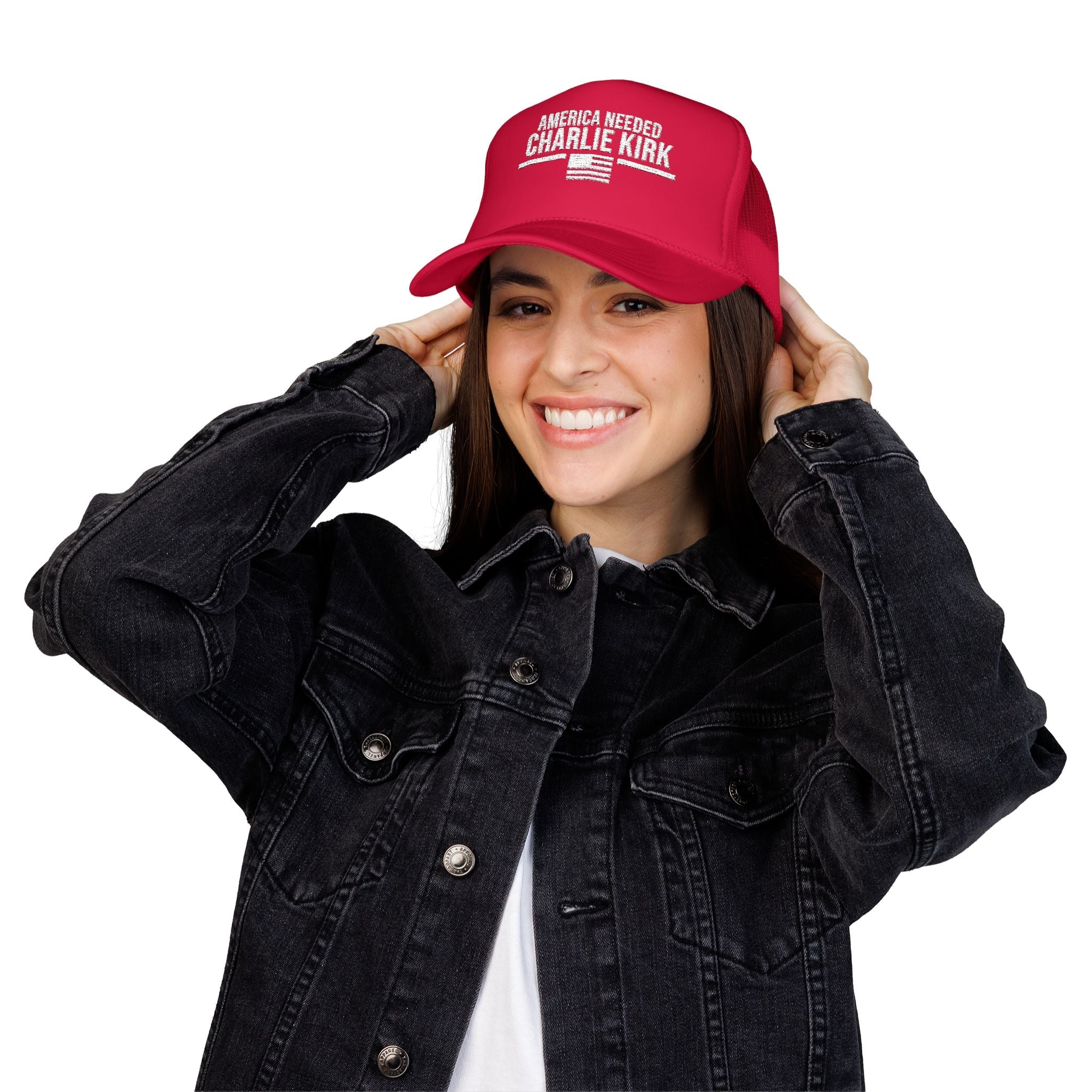 Embroidered Trucker Hat America Needed Charlie Kirk
