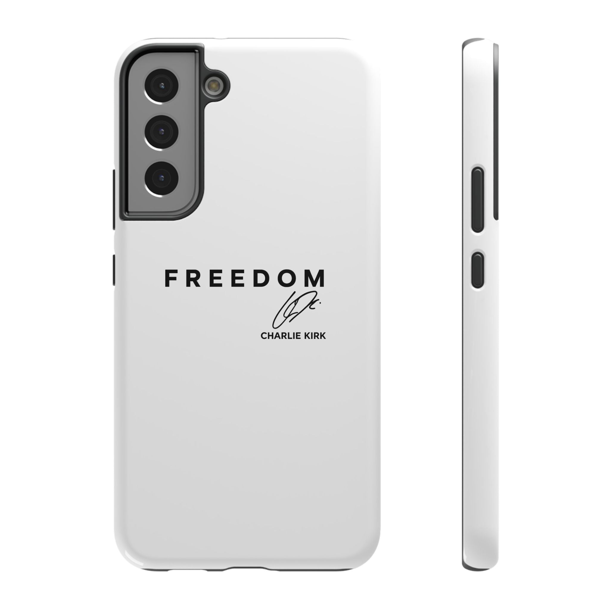 FREEDOM Phone Case - Charlie Kirk Signature Impact-Resistant