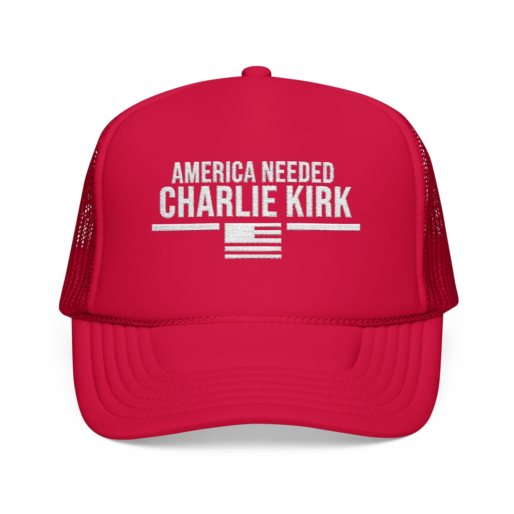 Embroidered Trucker Hat America Needed Charlie Kirk