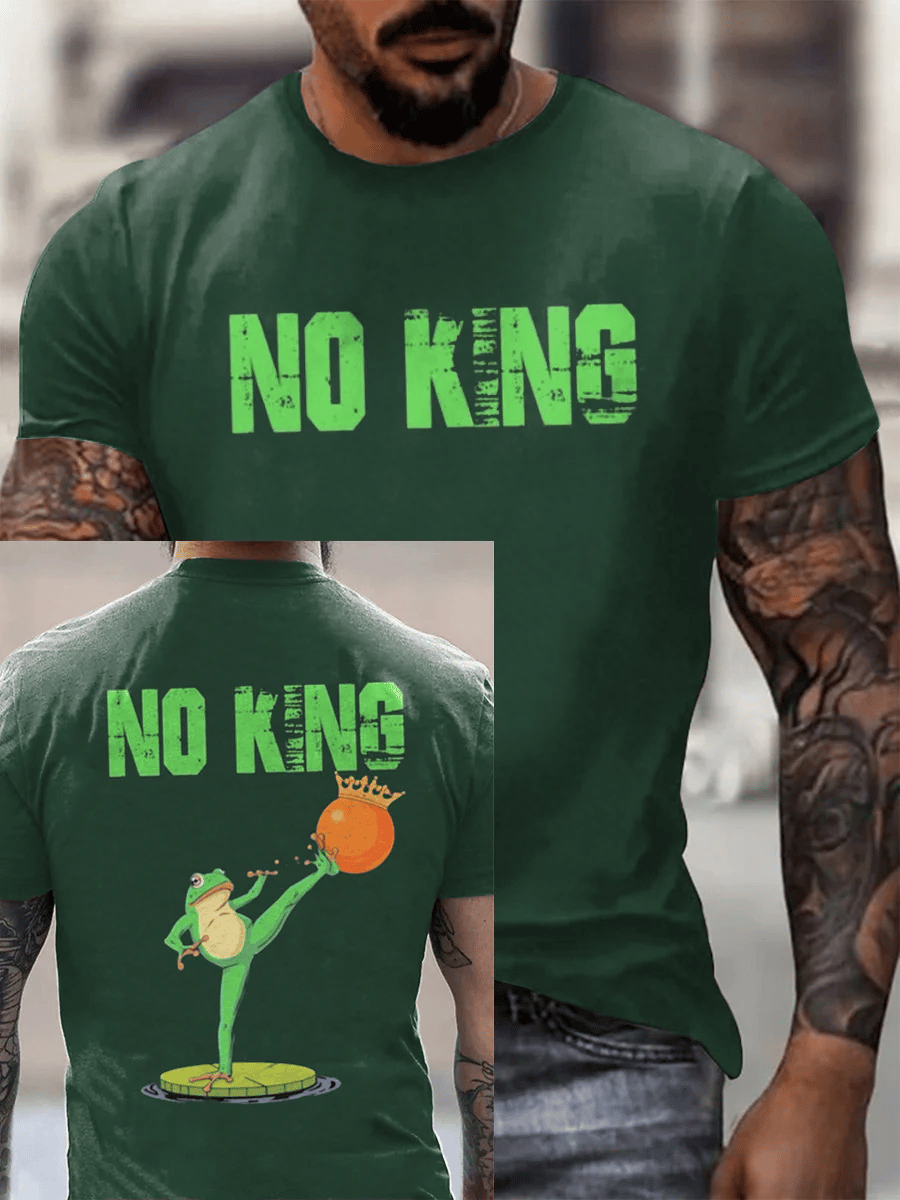 Men's No King Print short-sleeved T-shirt