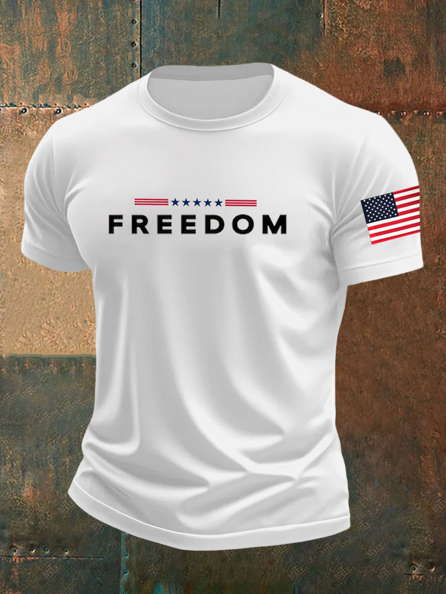 Men's Vintage Freedom Casual T-Shirt