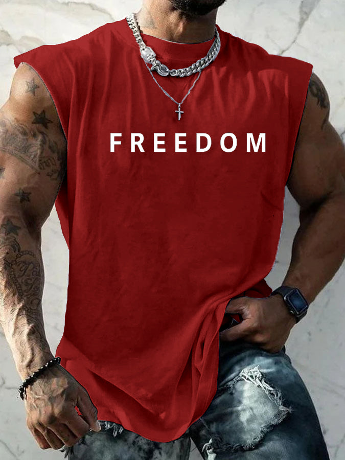 Men's Freedom Is Not Free R.I.P Charlie Kirk Sleeveless Vests