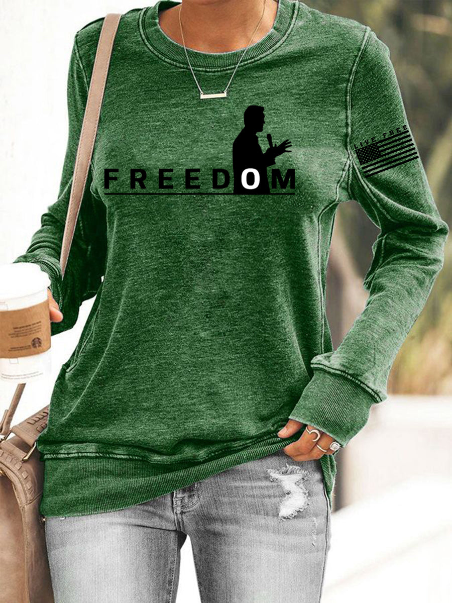 Women's Freedom Live Free Print Sweatshirt