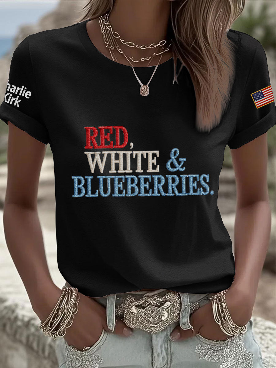 Women's 'Red White & Blueberries' T-shirt