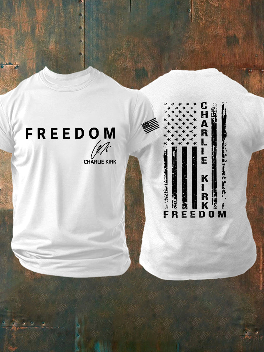 Men's Freedom Is Not Free R.I.P Charlie Kirk Short Sleeve T-shirt