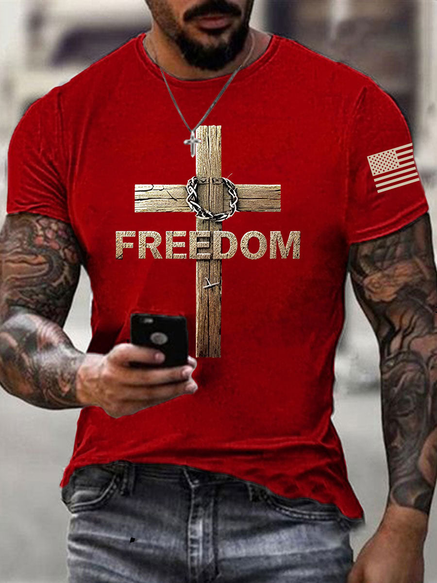 Men's Freedom Cross Short-sleeved T-shirt